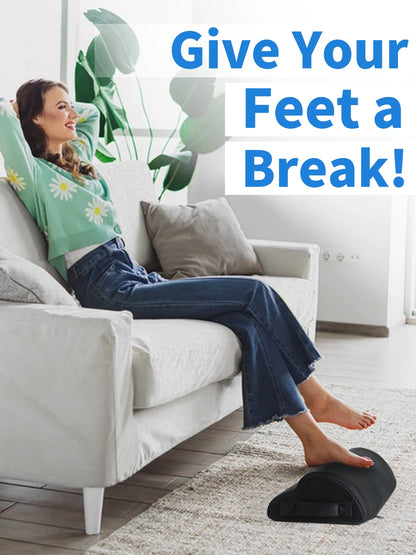 Memory Foam Office Foot Stool & Under Desk Footrest Leg Elevation Pillow for Gaming & Home Office